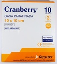 [AAGAPA10] CRANBERRY GASA PARAFINADA ESTERIL 10X10 CAJA 10 UN